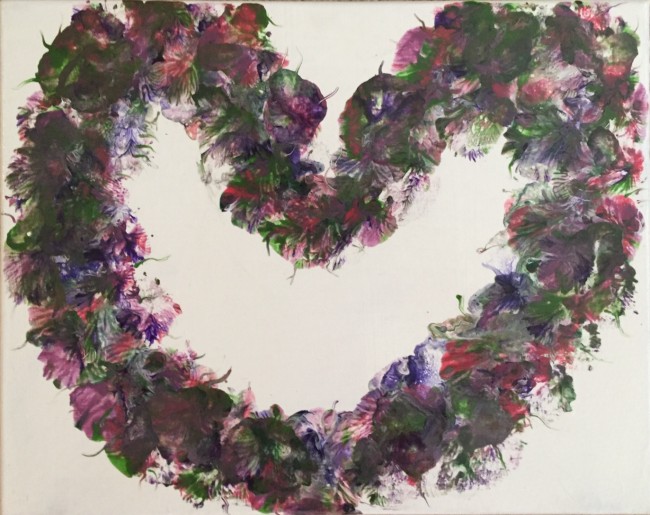 Purple Flower Heart